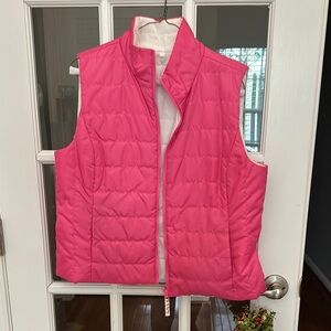 Reversible Pink and White Quilted Vest